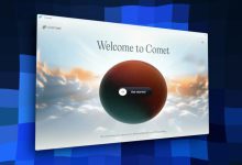 طراحی شیک و آینده‌نگرانه از مرورگر COMET، مجهز به هوش مصنوعی، که تجربه‌ای هوشمند و انقلابی در وب‌گردی را نوید می‌دهد.