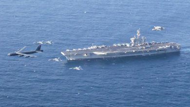 ناو هواپیمابر USS Abraham Lincoln در خلیج فارس تنش ایران آمریکا ۱۴۰۴